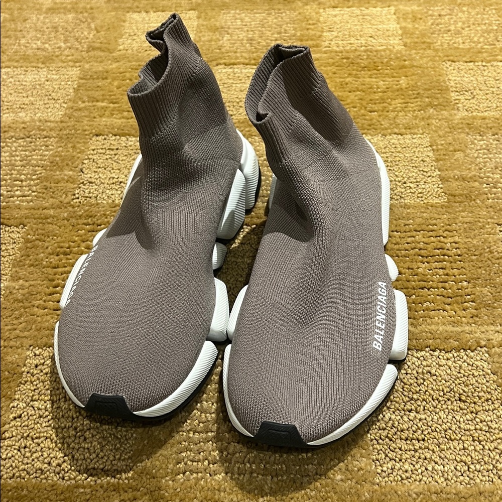 Balenciaga Taupe Sock Sneakers